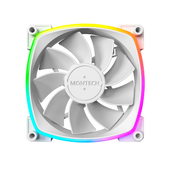 Вентилатор Montech RX120 PWM, REVERSE Fan, 120mm, ARGB, White