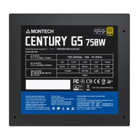 Захранване Montech CENTURY G5 750, PSU ATX3.0, Gold, Full Modular