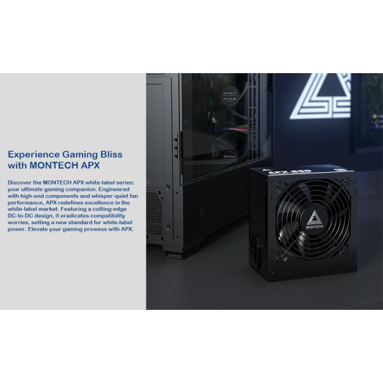 Захранване Montech PSU 550W - APX - 80 Plus White