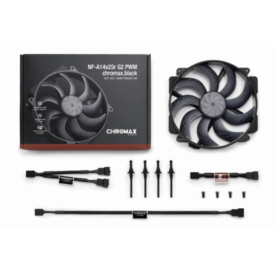 Вентилатор Noctua Fan 140mm - NF-A14x25r G2 PWM chromax.black