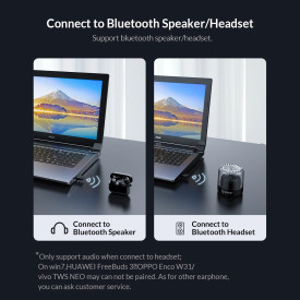 Блутут адаптер Orico Bluetooth 5.0 USB adapter, black - BTA-608-BK
