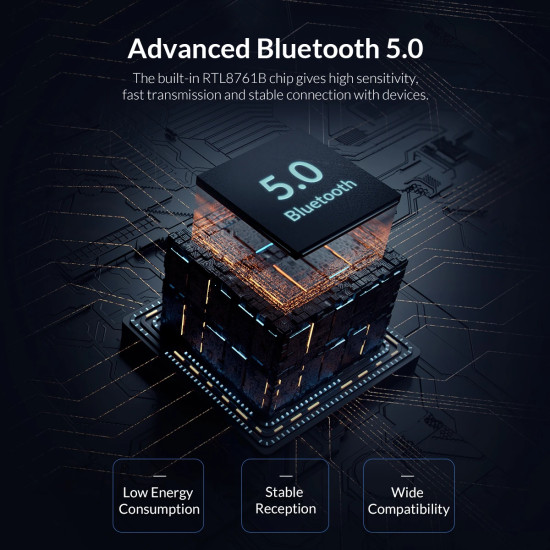 Блутут адаптер Orico Bluetooth 5.0 USB adapter, black - BTA-608-BK