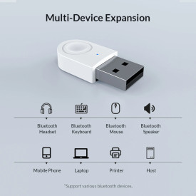 Блутут адаптер Orico Bluetooth 5.0 USB adapter, black - BTA-608-BK