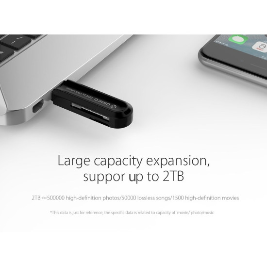 Четец за карти Orico Card Reader USB3.0 Gray - CRS21-BK