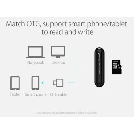 Четец за карти Orico Card Reader USB3.0 Gray - CRS21-BK