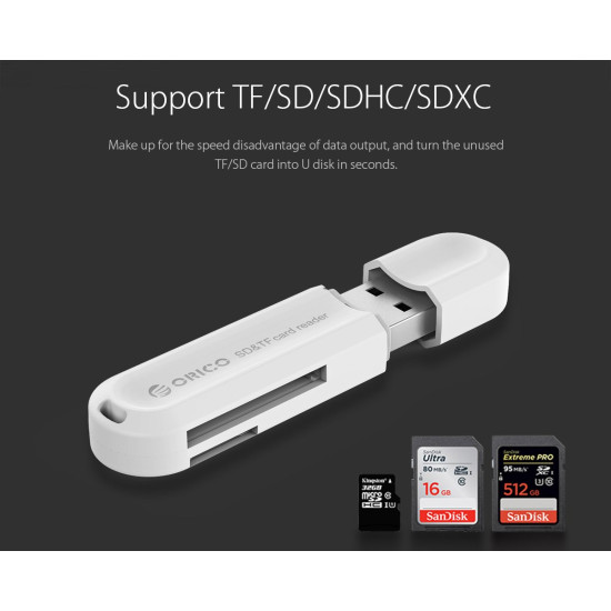 Четец за карти Orico Card Reader USB3.0 Gray - CRS21-BK