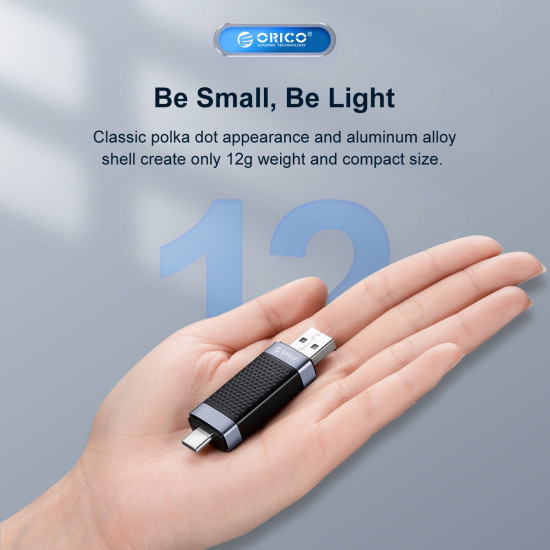 Четец за карти Orico Card Reader USB Type C/A Black - CD2D-AC2-BK