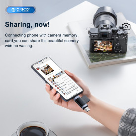 Четец за карти Orico Card Reader USB Type C/A Black - CD2D-AC2-BK