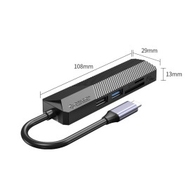 Докинг станция Orico Docking Station Type-C 5-in-1 - MDK-5P Black - Card Reader, HDMI, USB3.0 x1, USB2.0 x1