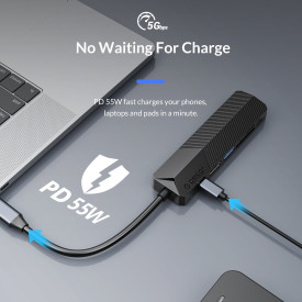 Докинг станция Orico Docking Station Type-C 5-in-1 - MDK-5P Black - Card Reader, HDMI, USB3.0 x1, USB2.0 x1
