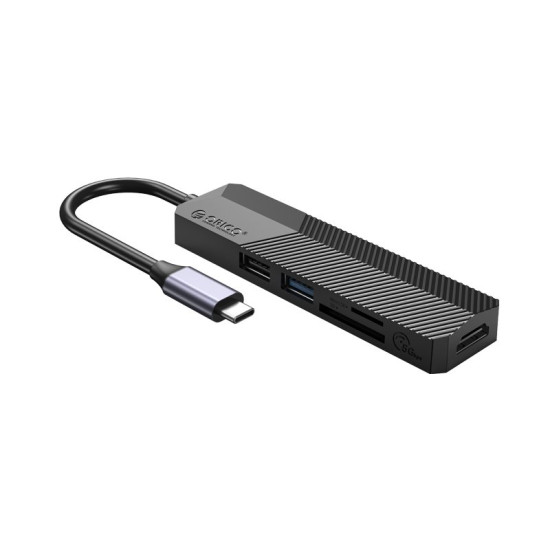 Докинг станция Orico Docking Station Type-C 5-in-1 - MDK-5P Black - Card Reader, HDMI, USB3.0 x1, USB2.0 x1