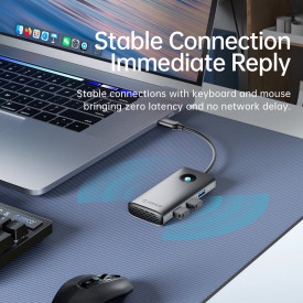 Докинг станция Orico Docking Station Type-C - PW11-6PR-GY-EP - HDMI x 1, USB-C x 1, USB3.0 x 3, USB-C PD100W x 1, LAN x 1 (1Gbps)