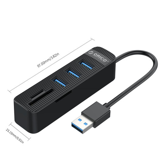 USB хъб Orico USB3.0 HUB 3 port + Card Reader - TWU3-3AST