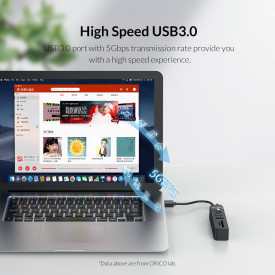 USB хъб Orico USB3.0 HUB 3 port + Card Reader - TWU3-3AST