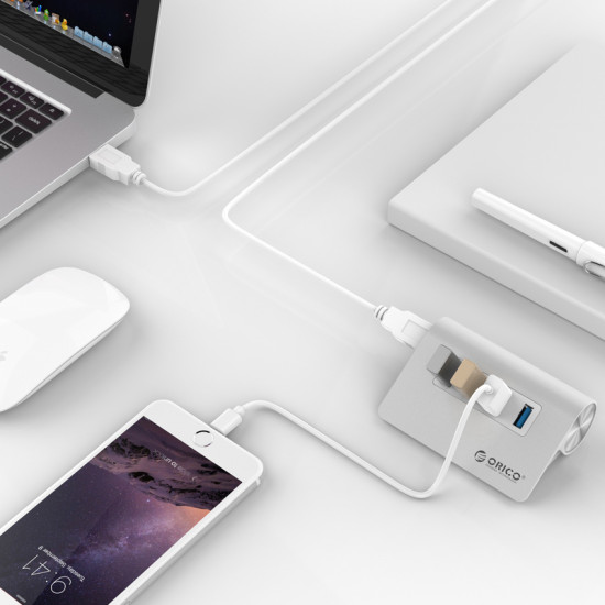 USB хъб Orico USB3.0 HUB 4 port Aluminium - M3H4