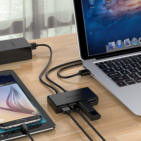 USB хъб Orico USB3.0 HUB 4 port black - G11-H4-U3-03-BK