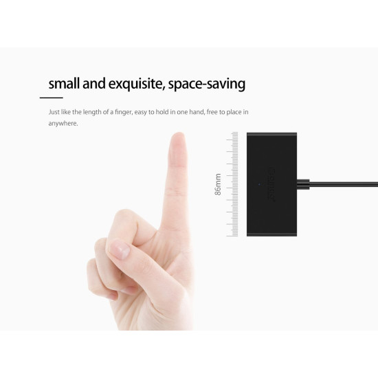 USB хъб Orico USB3.0 HUB 4 port black - G11-H4-U3-03-BK