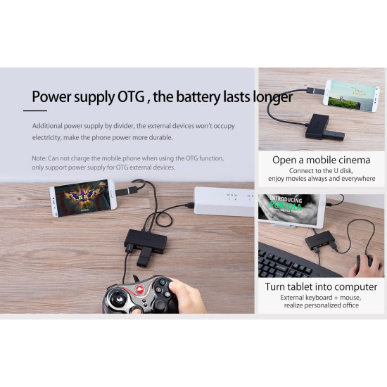 USB хъб Orico USB3.0 HUB 4 port black - G11-H4-U3-03-BK