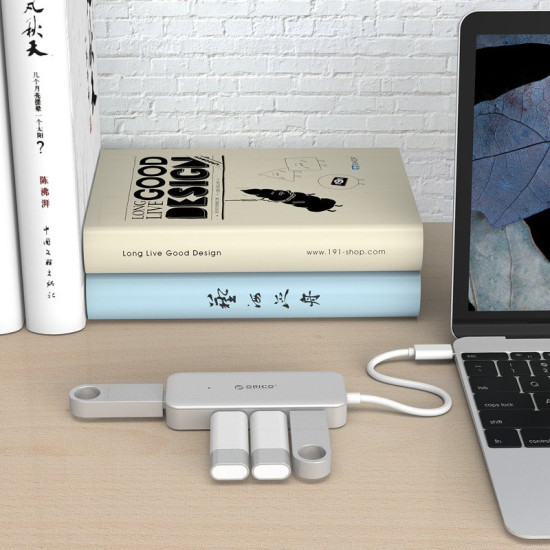 USB хъб Orico USB3.0 HUB 4 port - Type C input - TC4U-U3-SV