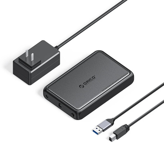 Външна кутия за диск Orico Storage - Case - 3.5 inch USB-A black - DDL35-U3-EU-BK