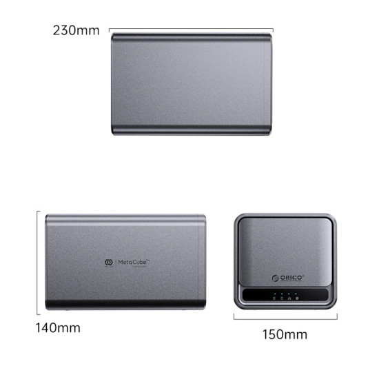 NAS устройство Orico Personal Cloud Storage MetaCube - TS200-EU-GY-BP