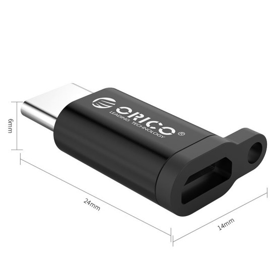 Преходник Orico Adapter OTG - USB Micro B to Type-C - CBT-MT01-SV
