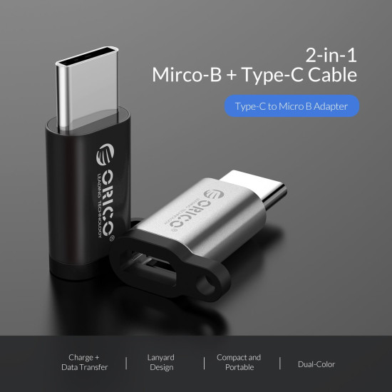Преходник Orico Adapter OTG - USB Micro B to Type-C - CBT-MT01-SV