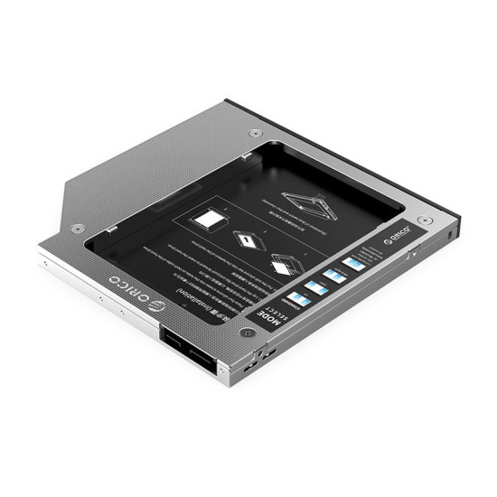 Кади за лаптоп Orico Laptop Caddy 9.0-9.5mm SATA3 with LED/switch - M95SS-SV