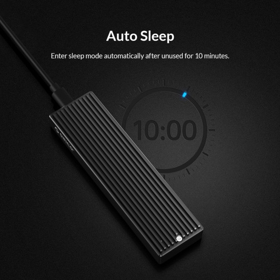 Външна кутия за диск Orico Storage - Case - M.2 NVMe M-key 10 Gbps - M2PV-C3-BK-BP