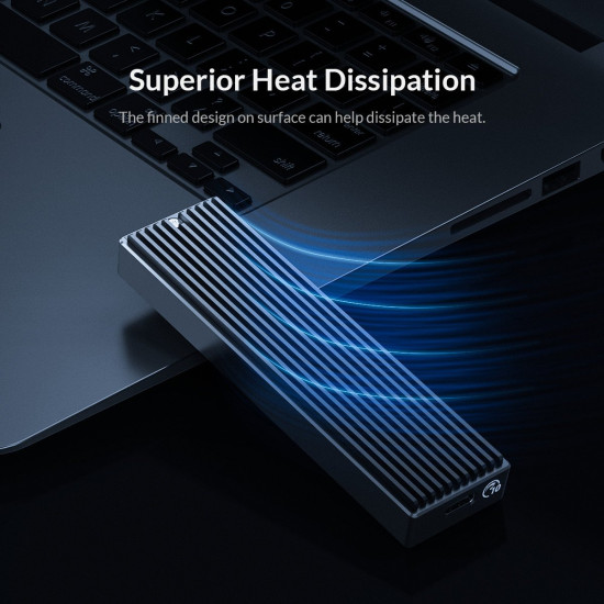 Външна кутия за диск Orico Storage - Case - M.2 NVMe M-key 10 Gbps - M2PV-C3-BK-BP
