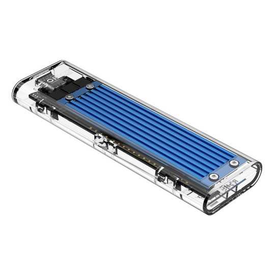 Външна кутия за диск Orico Storage - Case - M.2 NVMe/SATA M/B key - USB3.1 Type-C Gen.2 10Gbps, Blue - TCM2M-C3