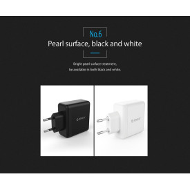 Зарядно Orico Smart Charger 220V - 15W 3 port black - WHC-3U
