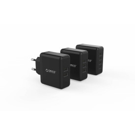 Зарядно Orico Smart Charger 220V - 15W 3 port black - WHC-3U