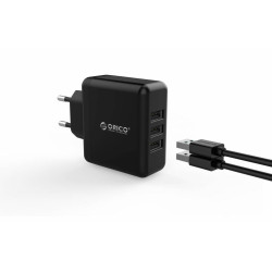Зарядно Orico Smart Charger 220V - 15W 3 port black - WHC-3U