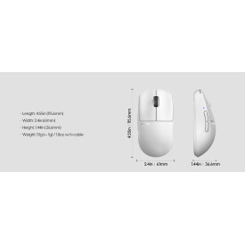Безжична мишка Pulsar Wireless Gaming Mouse X2 v3 Size1 White - 1K (8K compatible)