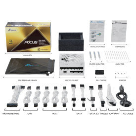 Захранване Seasonic PSU ATX 3.0 850W Gold - FOCUS GX-850 White - SSR-850FX3-W
