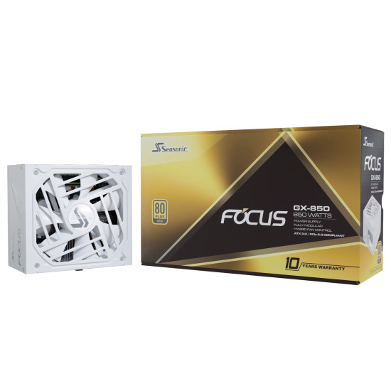 Захранване Seasonic PSU ATX 3.0 850W Gold - FOCUS GX-850 White - SSR-850FX3-W