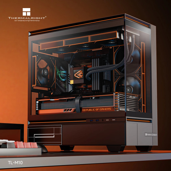 Кутия за компютър Thermalright TL-M10, Micro ATX, USB-C, 360mm, Black