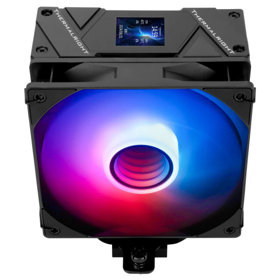 Охладител за процесор Thermalright CPU Cooler Assassin Spirit 120 Vision A-RGB Black - LCD Display, Infinity Mirror