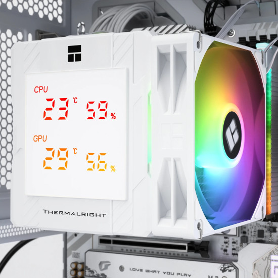 Охладител за процесор Thermalright CPU Cooler Peerless Assassin 120 Digital A-RGB White - Dual-Tower - LGA1851/AM5