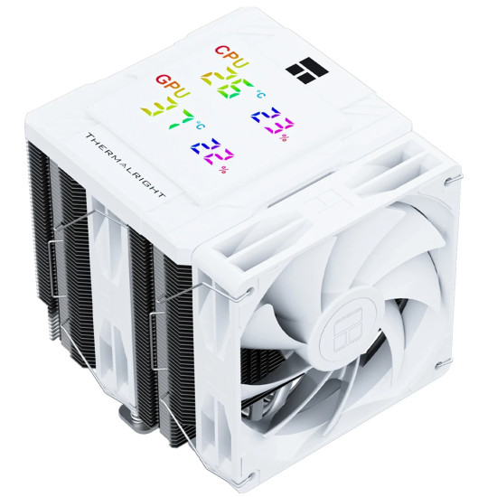 Охладител за процесор Thermalright Peerless Assassin 120 Digital White, Dual-Tower, LGA1851, AM5