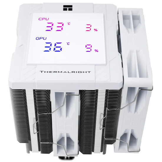 Охладител за процесор Thermalright Peerless Assassin 120 Digital White, Dual-Tower, LGA1851, AM5
