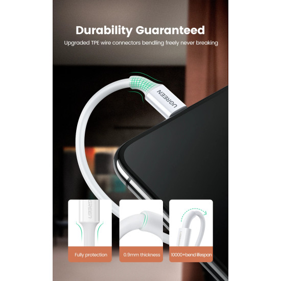Ugreen кабел Cable iPhone Lighting/USB data US155, 1m - 20728