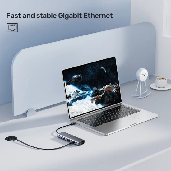 Докинг станция Unitek Type-C Docking Station PD3.0 100W, HDMI, USB-C x 1, USB3.0 x 3, LAN, SD, VGA, D1113A