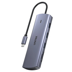 Докинг станция Unitek Type-C Docking Station PD3.0 100W, HDMI, USB-C x 1, USB3.0 x 3, LAN, SD, VGA, D1113A