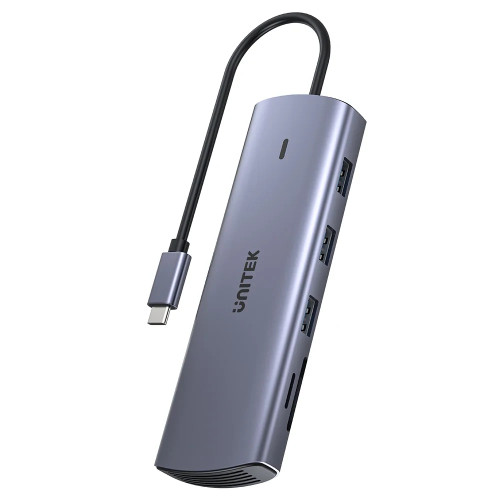 Докинг станция Unitek Type-C Docking Station PD3.0 100W, HDMI, USB-C x 1, USB3.0 x 3, LAN, SD, VGA, D1113A