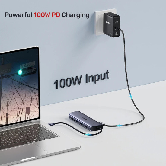 Докинг станция Unitek Type-C Docking Station PD3.0 100W, HDMI, USB-C x 1, USB3.0 x 3, LAN, SD, VGA, D1113A