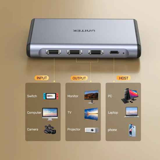 Кепчър карта Unitek Video Capture Card - 4K@60Hz, Aluminium - V1177AGY01