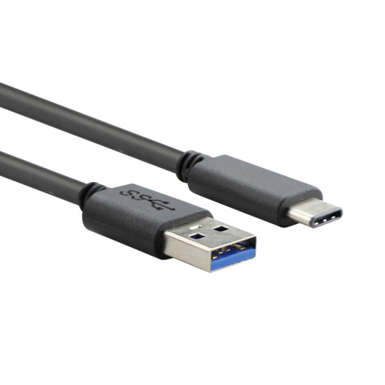USB кабел VCom USB 3.1 Micro type C / USB 3.1 AM Black - CU401-1m