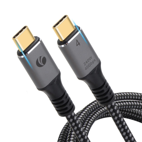 USB кабел VCom USB4.0 Type-C/Type-C 40Gbps, 240W - CU541M-1.2